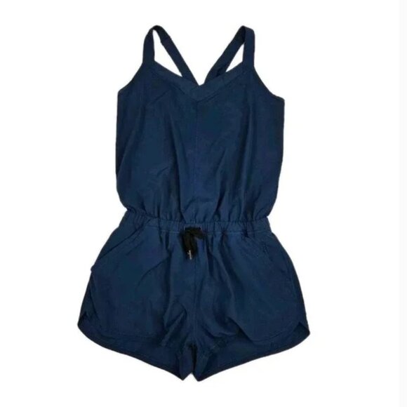 Lululemon Be Free Runsie Tank Mesh Romper Black size 4 - Picture 1 of 7